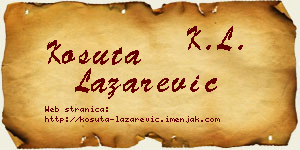 Košuta Lazarević vizit kartica